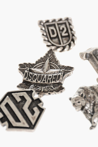 Set of 6 Silver-Tone Metal Brooches