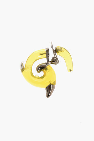Metal and Resin FLAMES Single Earring