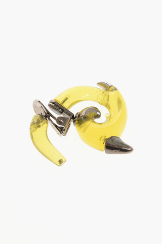 Metal and Resin FLAMES Single Earring