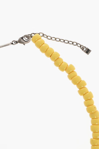 Metal Necklace with Resin Details