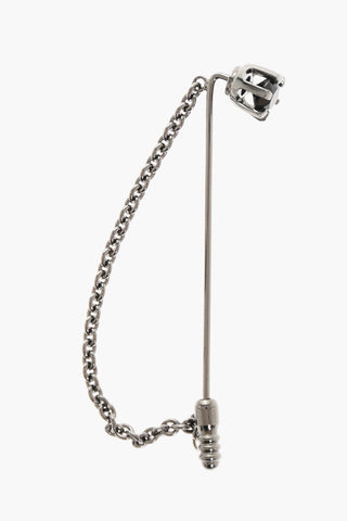 Metal Brooch with Chain