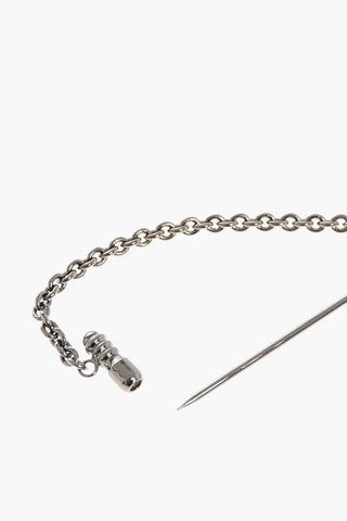 Metal Brooch with Chain