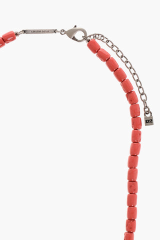 Metal Necklace with Resin Details
