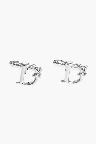 Silver-Tone Brass D2 STATEMENT Cufflinks