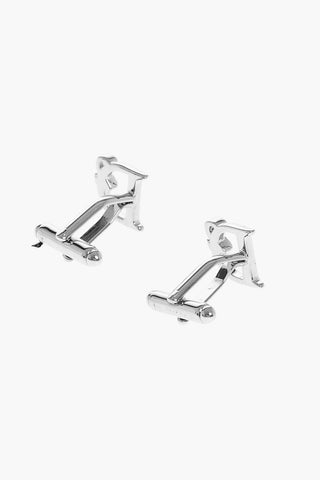 Silver-Tone Brass D2 STATEMENT Cufflinks