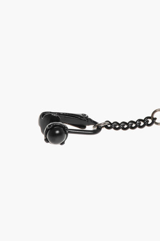 Solid Color Clip-On Earring with Cross-Shaped Pendant