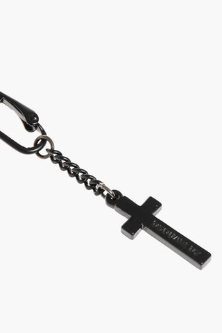 Solid Color Clip-On Earring with Cross-Shaped Pendant