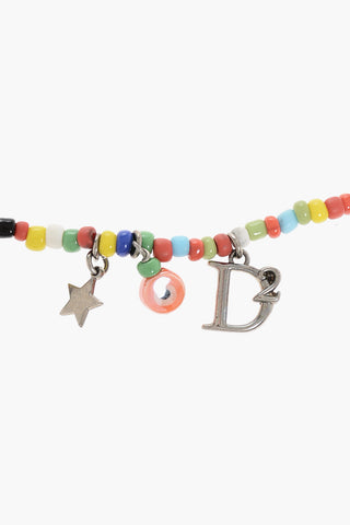 Multicolor Beaded Necklace with Charms