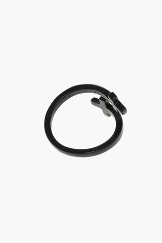 Lacquered Metal Ring with Cross-Shaped Ends