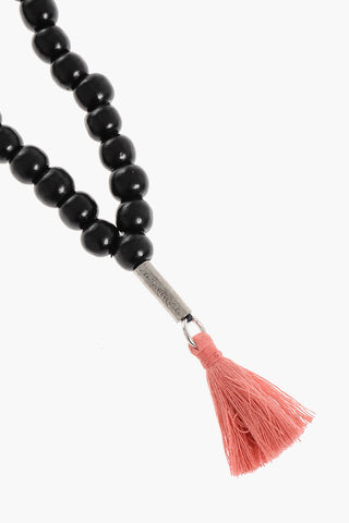 Collana Tassel in Tinta Unita con Perline