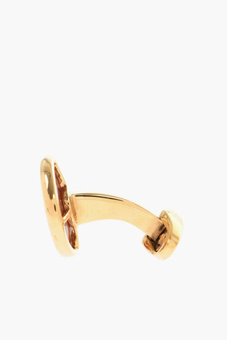 Brass Cufflinks With Crystals