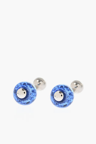 Crystal Round Cufflinks