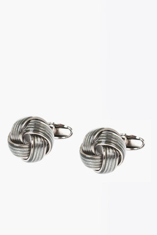 Gemelli In Ottone Con Design Intrecciato