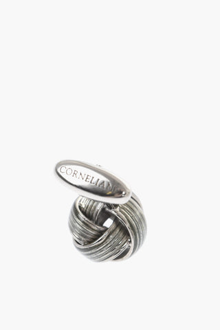 Gemelli In Ottone Con Design Intrecciato