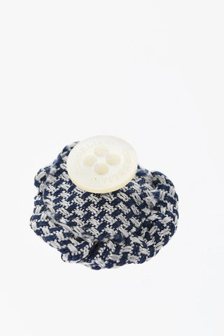 Embroidered Silk Lapel Brooch