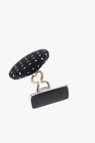 Dotted Silk Lapel Brooch