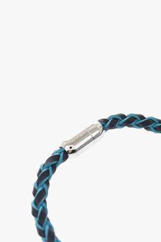 Woven Leather Bracelet with Magnetic Closure