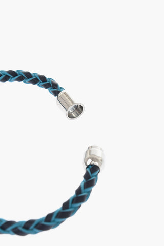 Woven Leather Bracelet with Magnetic Closure