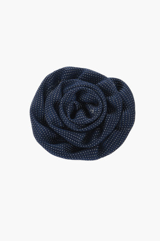 Dotted Silk Lapel Brooch