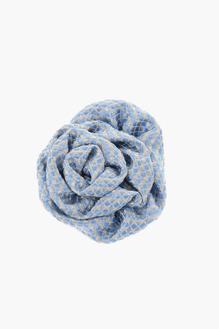 Embroidered Silk Lapel Brooch