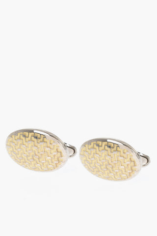 Enameled Brass Cufflinks