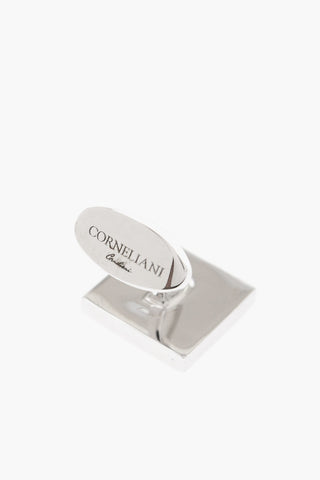 Brass Cufflinks With Leather Details