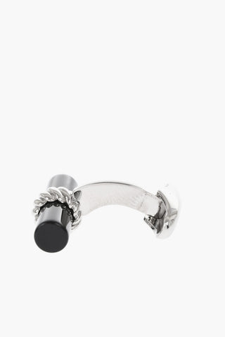 Brass Cufflinks With Onyx Details
