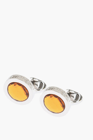 Brass Cufflinks With Crystals