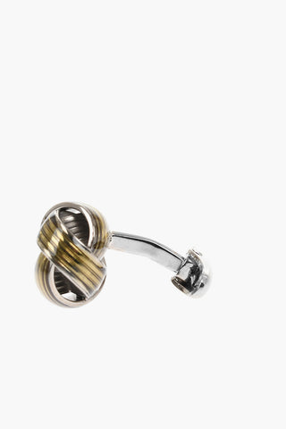 Brass Cufflinks With Knot Design