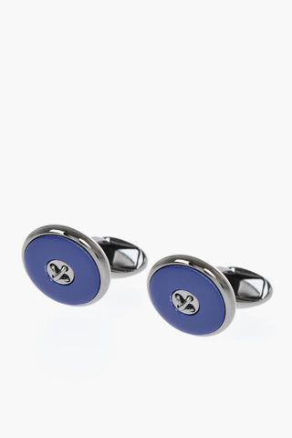 Manschettenknöpfe Aus Messing Mit Knopf-Design