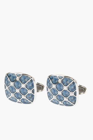 브라스 에나멜 커프스링크 스와로브스키