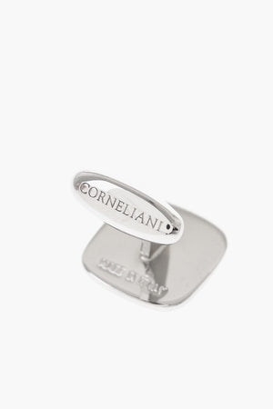 스와로브스키 장식의 에나멜 황동 커프스 버튼