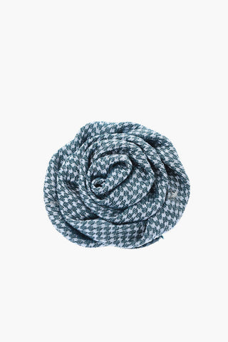 Checkered Silk Lapel Brooch