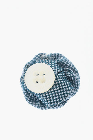 Checkered Silk Lapel Brooch