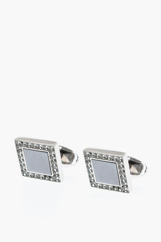 브라스 커프스링크 헤마타이트 디테일