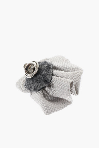 Embroidered Silk Lapel Brooch