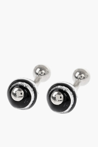 Crystal Round Cufflinks