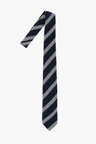 Oblique Striped Silk Blend Tie