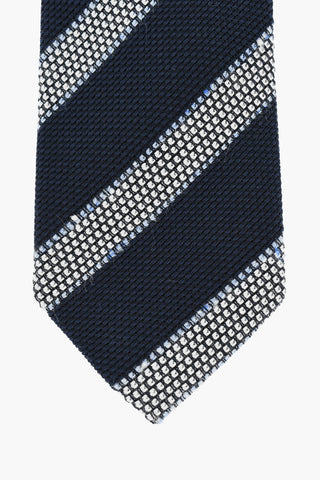 Oblique Striped Silk Blend Tie