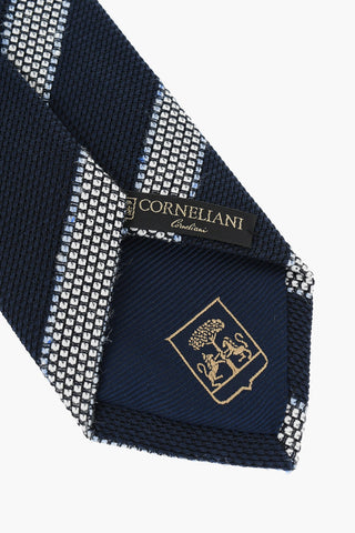 Oblique Striped Silk Blend Tie