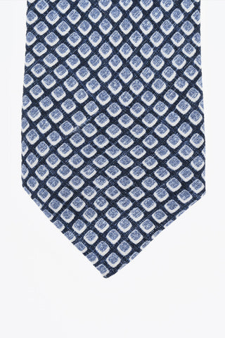 CC COLLECTION Geometric Patterned Linen Blend Tie