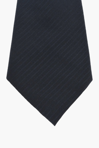 Silk Ascot Tie With Tone-On-Tone Stripes