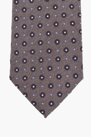 Cravatta in Seta Jacquard Motivo Floreale