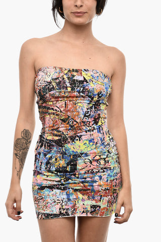 Strapless Bodycon Cover Up Beach Mini Dress