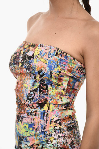 Strapless Bodycon Cover Up Beach Mini Dress