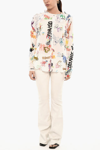 Printed Sheer Top