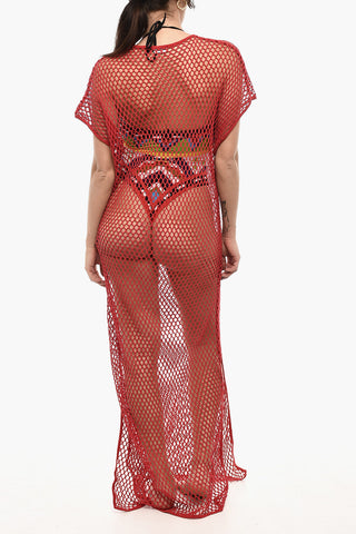 맥시 오픈워크 커버업 드레스