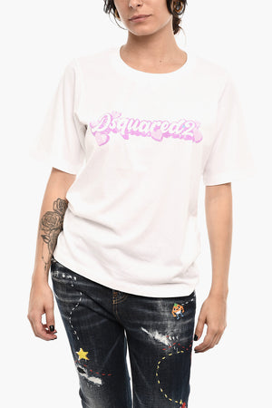 Baumwoll-T-Shirt Mit Rundhalsausschnitt Und Logo