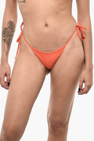 Solid Color Bikini Bottom with Back Logo
