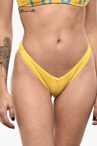 Solid Color Bikini Bottom with Back Logo
